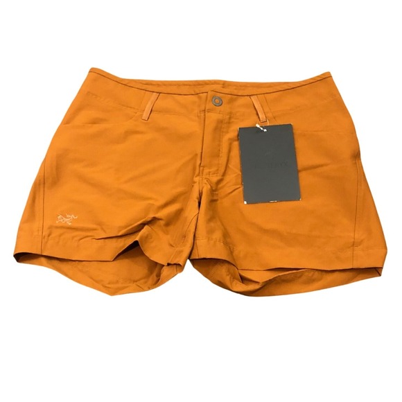 Arc'teryx Creston Short 4.5 Women 8 Theanine Brown Orange Hiking Technical 23015